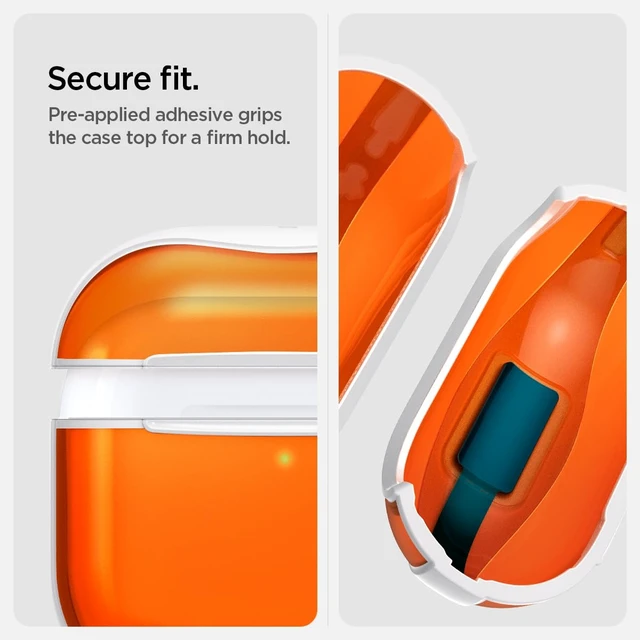 Alt view image 6 of 7 - Ultra Hybrid Classic C1 for AirPods 5 / AirPods 4 Case (2026/2024) Retro Design Inspired by Apple iMacG3, Case Cover with Carabiner Key Chain, Tangerine