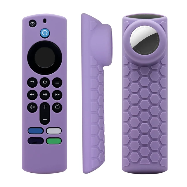 Alt view image 3 of 6 - TV Stick 3rd Remote Cover Case with Tracker Holder, Compatible with Alexa 3rd Gen Remote,Tracker Cover for Tile Sticker,Pink