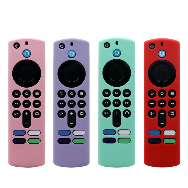 Alt view image 6 of 6 - TV Stick 3rd Remote Cover Case with Tracker Holder, Compatible with Alexa 3rd Gen Remote,Tracker Cover for Tile Sticker,Pink