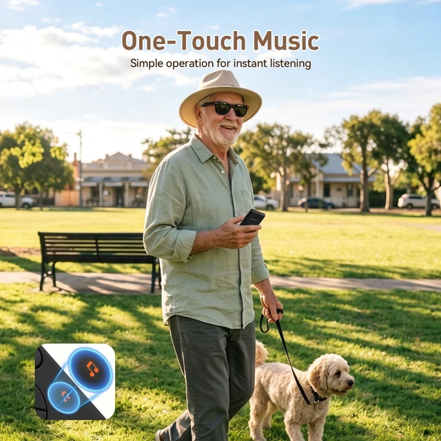 Alt view image 4 of 7 - M5 32GB MP3 Player for Seniors, 2.4" Screen Big Font(Black) With Bluetooth 5.3, Front Lager Speaker, Shuffle Play, Physical Buttons, Simple to operate, Great for Elderly