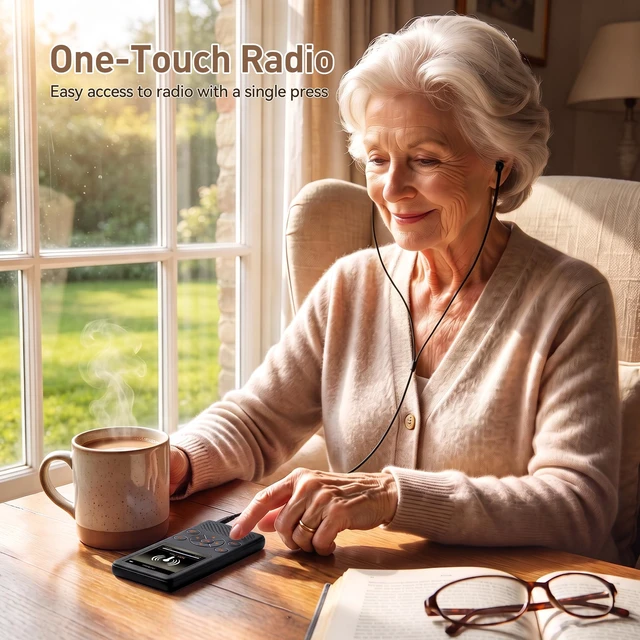 Alt view image 6 of 7 - M5 32GB MP3 Player for Seniors, 2.4" Screen Big Font(Black) With Bluetooth 5.3, Front Lager Speaker, Shuffle Play, Physical Buttons, Simple to operate, Great for Elderly