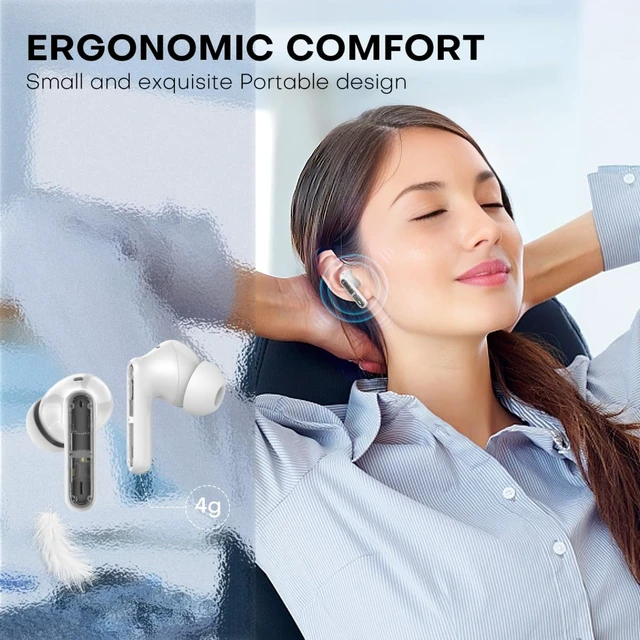 Alt view image 5 of 7 - Wireless Earbuds P1 PRO Bluetooth Headphone with Clear Call Mics Earphones Wireless Bluetooth Ear Buds, Comfortable Fit, IPX7 Waterproof, Long Battery Life, 30H Playtime for Sports Workout