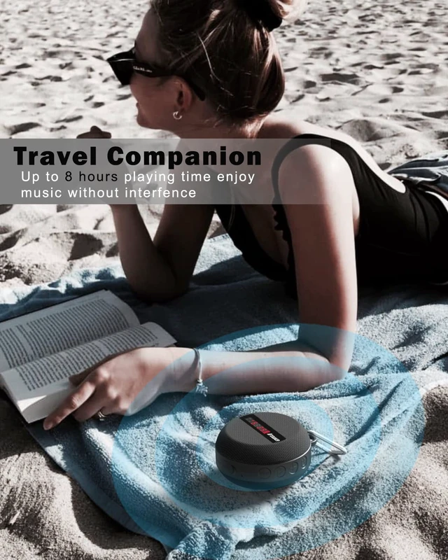Alt view image 6 of 7 - Portable Bluetooth Speaker, Bike Speakers with Speed Display, Wireless Speaker with 480 Mins Super Long of Playtime. Decent Sound, Compact Size and Loudness for Riding, Hiking, Showering, Golfing
