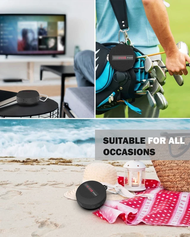 Alt view image 7 of 7 - Portable Bluetooth Speaker, Bike Speakers with Speed Display, Wireless Speaker with 480 Mins Super Long of Playtime. Decent Sound, Compact Size and Loudness for Riding, Hiking, Showering, Golfing