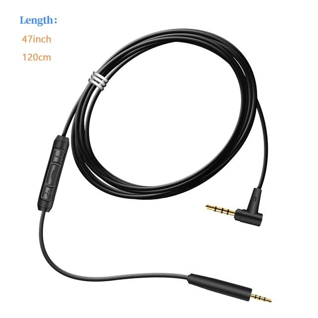 Alt view image 5 of 7 - Headphones Replacement Audio Cable Cord for Bose 700 QuietComfort Ultra QC45 QC35 35II QC25, OE2 & OE2i, JBL E45/55BT E65BTNC, 2.5mm to 3.5mm On-Ear Headphones Wire Inline Mic/Remote Control
