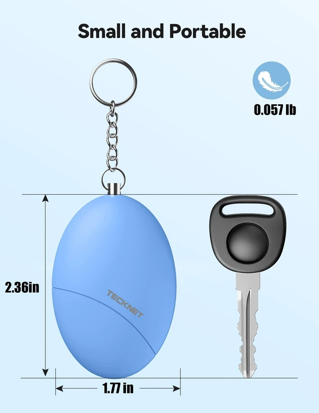 Alt view image 5 of 7 - Personal Safety Alarm Keychain 140dB Travel Safe Waterproof IP44 Waterproof, Travel-safe, Personal Alarm Loud Siren Safety Keychain for women, girls, kids & elderly, 4-pack