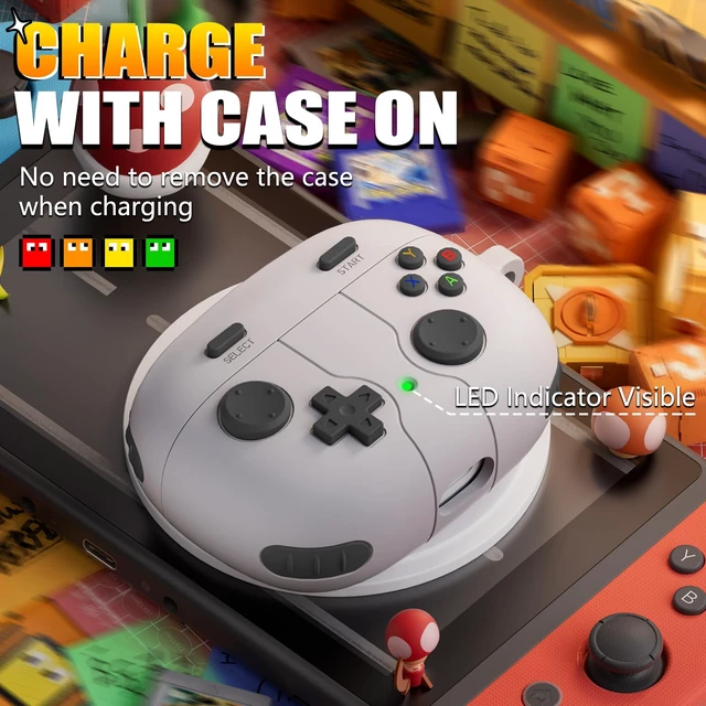 Alt view image 4 of 7 - for JBL Vibe 200TWS/JBL Vibe Beam Case-Grey,Game Console Design Soft Silicone Classic Game Player Design with 3D Button Cover for JBL Vibe 200TWS with Cleaner Kit for Women Men,Shockproof
