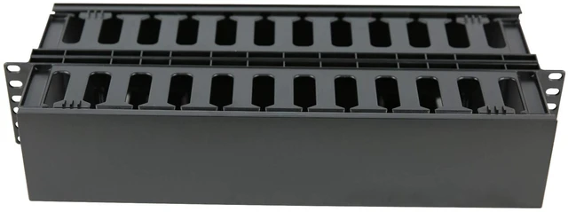 Main image of 2U Horizontal Double Sided Finger Duct Cable Manager 19 Inch Rack Mount