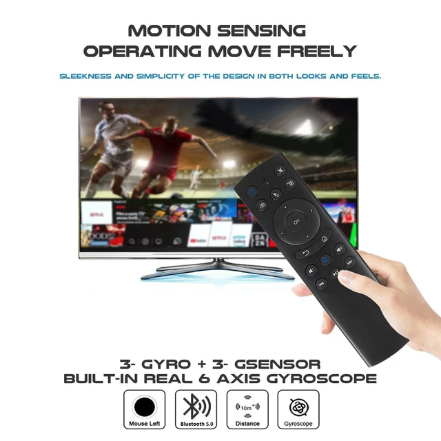 Alt view image 2 of 7 - G20S Bluetooth Remote Control, 6-axis Gyroscope Sensing Air Remote Mouse with IR Learning for Nvidia Shield(Versions Before 2019),PC,Projector,Smart TV,Android TV Box