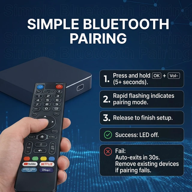 Alt view image 4 of 7 - New Fit for Vseebox V5 Pro Remote,for vSeeBox V3 Pro Voice Remote Control Fit for vSeeBox V1/V2,V5Pro/V3Pro/V2Pro/V1Pro/V3Plus/,V1 Max/Elite/Max,Intelligent Bluetooth Voice Remote