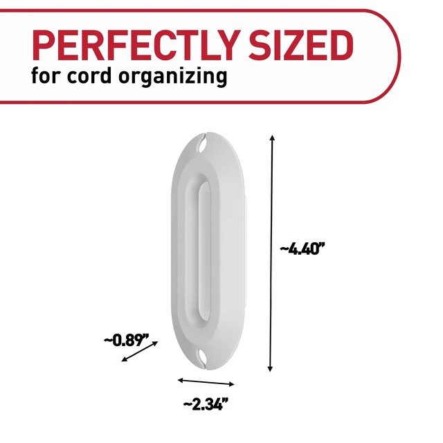 Alt view image 2 of 7 - Cord Wrap, 2 Units, 4 Medium Strips, White Cord Holder And Organizer For Desk, Office, Gaming, And Living Room, No Damage Adhesive Cord Management