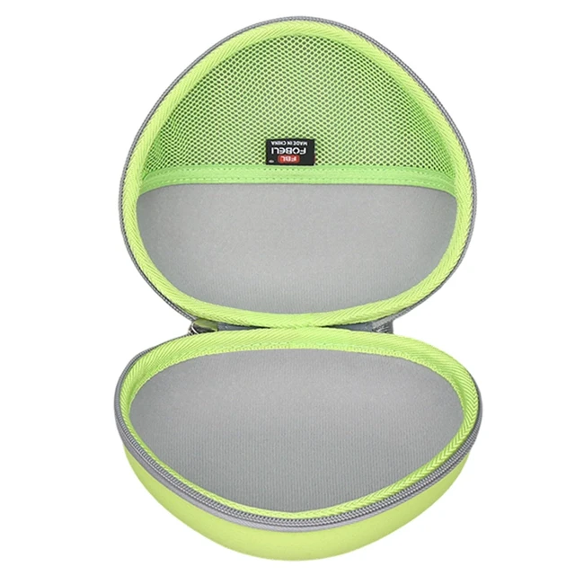 Alt view image 7 of 7 - EVA Kids Headphone Case for JLab/Acer/eKids Teenage Mutant Ninja Hard EVA Shell, Shockproof & Water-Resistant, Double Zipper Closure, Mesh Pocket, Travel Storage Bag, Green+Grey