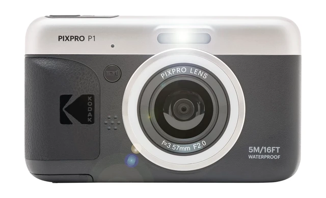 Alt view image 3 of 7 - PIXPRO P1 13MP Waterproof Digital Camera, Black Waterproof Shockproof Dustproof, 180 Degree Tilt Screen for Selfies and Vlogging, 3-Color Ring Light, 1080p Full HD Video