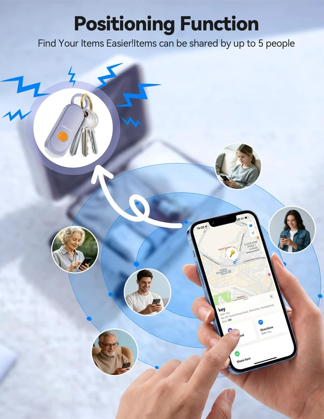 Alt view image 3 of 7 - Personal Safety Alarm, 130dB Rechargeable Alarm Keychain with LED Flashlight, Apple Find My Bluetooth Tracker, Safe Self Defense Alarm Emergency SOS for Women Students & Night Running