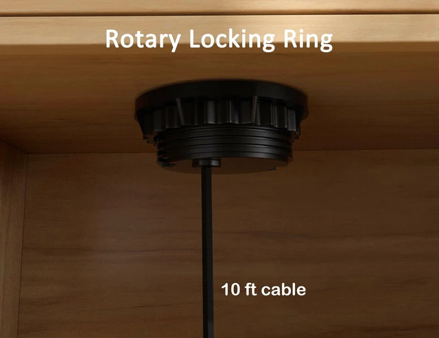 Alt view image 5 of 6 - 3-inch Desktop Power Grommet,10ft Cord,PD20W USB-C,Black Fast Charging,Easy Install,Fits 3-1/8-in Hole,Flush Mount Desk Outlet,Desk Organizer,Home Office Essentials,ETL Listed