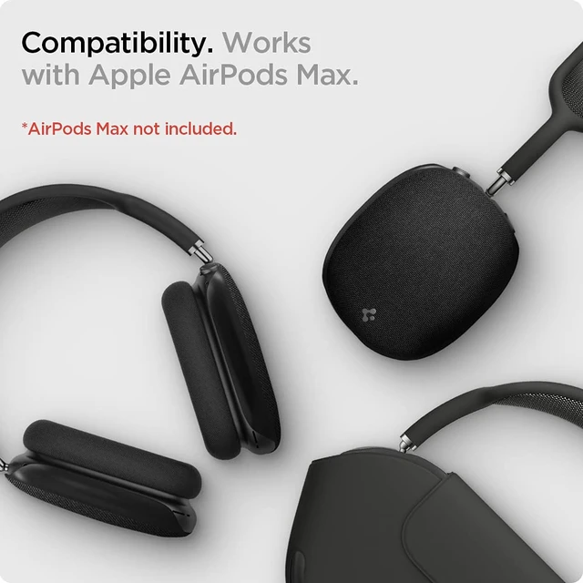 Alt view image 3 of 7 - Urban Fit for AirPods Max 1 / AirPods Max 2 (2020/2026) Premium Nylon Fabric Ear Cup Covers for AirPods Max Case - Black