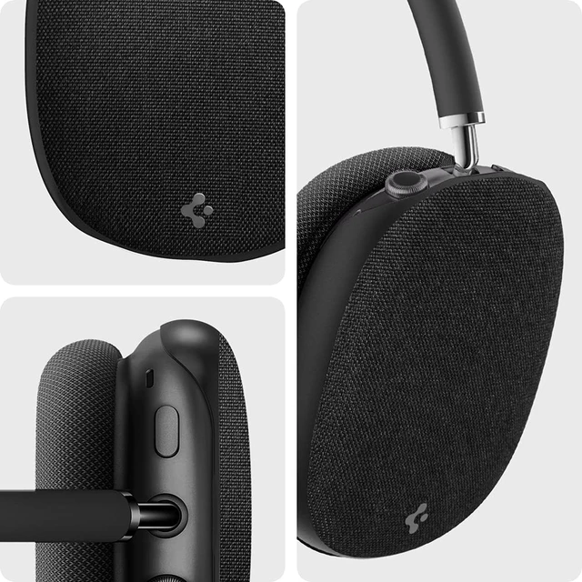 Alt view image 4 of 7 - Urban Fit for AirPods Max 1 / AirPods Max 2 (2020/2026) Premium Nylon Fabric Ear Cup Covers for AirPods Max Case - Black