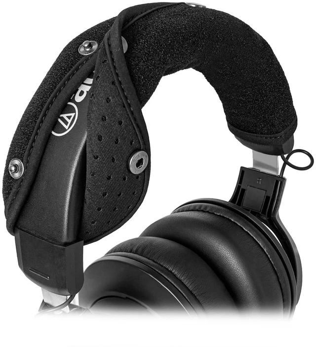Main image of GEVO Protective Headband Cover for Audio Technica ATH M50, M50X, M50XBT Also for M40X M Series, Corsair Virtuoso, Machine Washable, No More Flaking Leather, Easy Installation, No Tool Needed Black