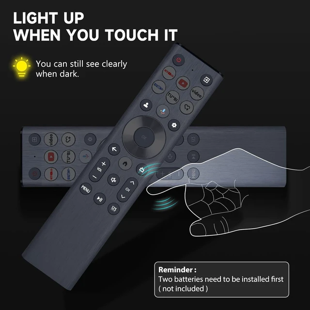 Alt view image 3 of 7 - Replacement Voice Backlit TV Remote Control for Hisense ERF6A80 Compatible with Hisense U6 U7 U8 Series Mini-LED ULED 4K UHD Google Smart TV