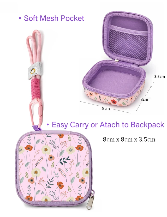 Alt view image 6 of 7 - 2-Pack Teens Wired Earbuds with Cases, 3.5mm School Headphones,Kitty&Floret 2-Pack Wired Student Earbuds with Braided Lanyard Carabiner Clips to Attach on School Backpacks, 2 Cases & Mics