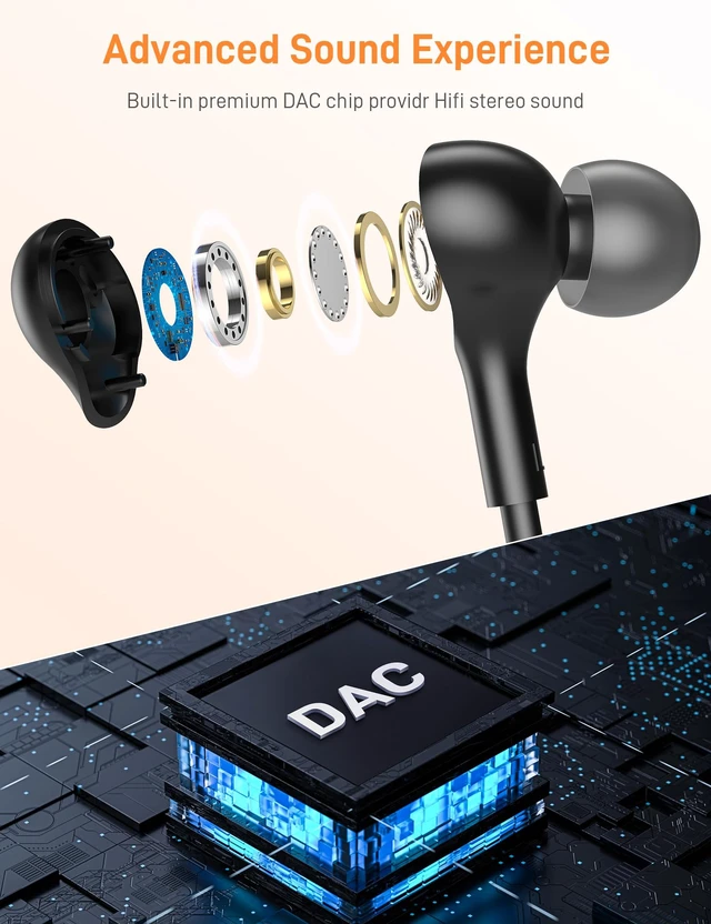 Alt view image 3 of 7 - USB C Headphones for Apple/iPhone Duo 18 17 16 15 Wired Earbuds with Case Soft Small in Ear Buds HiFi Type C USBC Earphones Corded Wire with Microphone Volume Control for Samsung S26 S25/Pixel 11 10