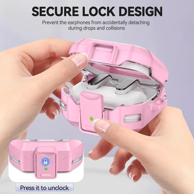 Alt view image 3 of 7 - Secure Lock for Galaxy Buds 4 Pro Case and Buds 4 Case Cover, Clear Soft TPU Case with Cleaner Kit and Keychain for Women Girlu, Cute Cover for Samsung Galaxy Buds 4/4Pro 2026