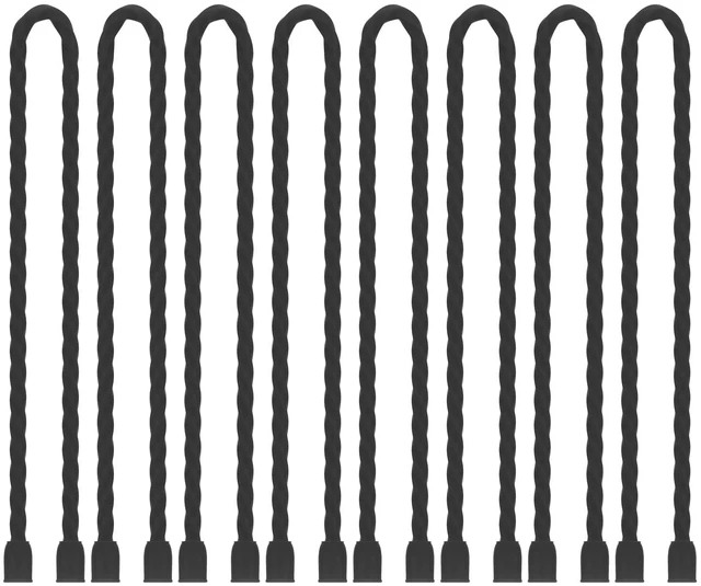 Main image of 8PCS Silicone Cable Ties 12-Inch Reusable Twist Ties Steel-Core Cable Tie Straps Organizer All Purpose Bendable Cord Tie for Indoor Outdoor Bundling Holding Securing and Wrapping Cables (Black)