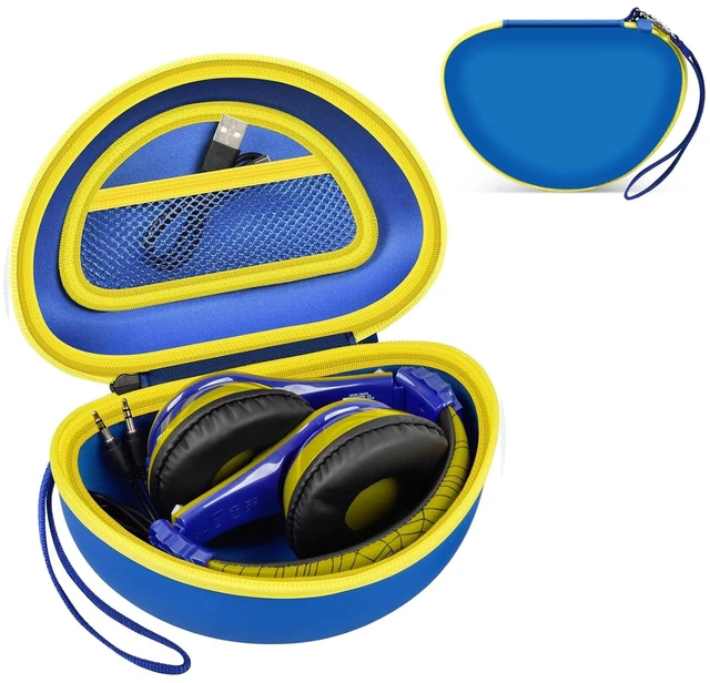 Main image of Kids Headphone Case for eKids, for Beats Solo4 Headphones, Deepblue Hard Shell Case with Mesh Cable Pocket for Kids Headsets, Organized Storage for Home and travel, Box Only
