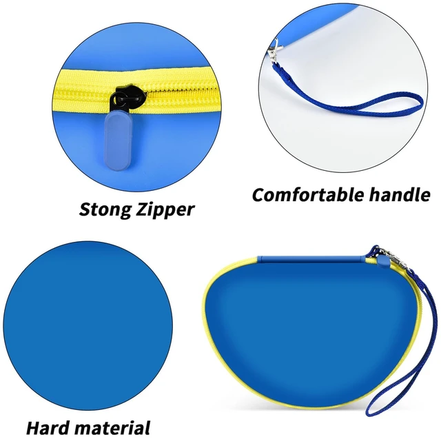 Alt view image 4 of 7 - Kids Headphone Case for eKids, for Beats Solo4 Headphones, Deepblue Hard Shell Case with Mesh Cable Pocket for Kids Headsets, Organized Storage for Home and travel, Box Only