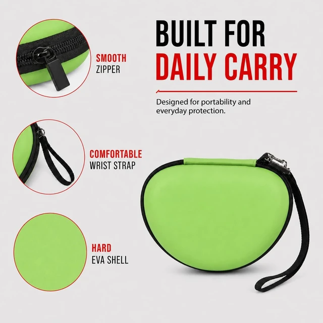 Alt view image 6 of 7 - Kids Headphone Case for eKids, for Beats Solo4 Headphones, Green Hard Shell Case with Mesh Cable Pocket for Kids Headsets, Organized Storage for Home and travel, Box Only