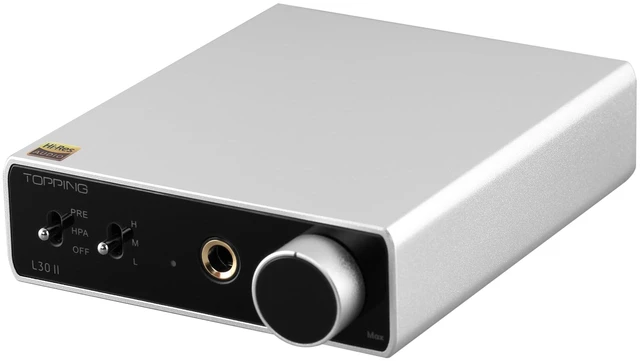 Main image of L30 II NFCA Headphone Amplifier, 0.3uV Ultra-Low Noise, 144dB Dynamic Range, 0.00006% THD+N, Three Gain Settings, Compatible with High/Low Impedance Headphones (L30 II - Silver)