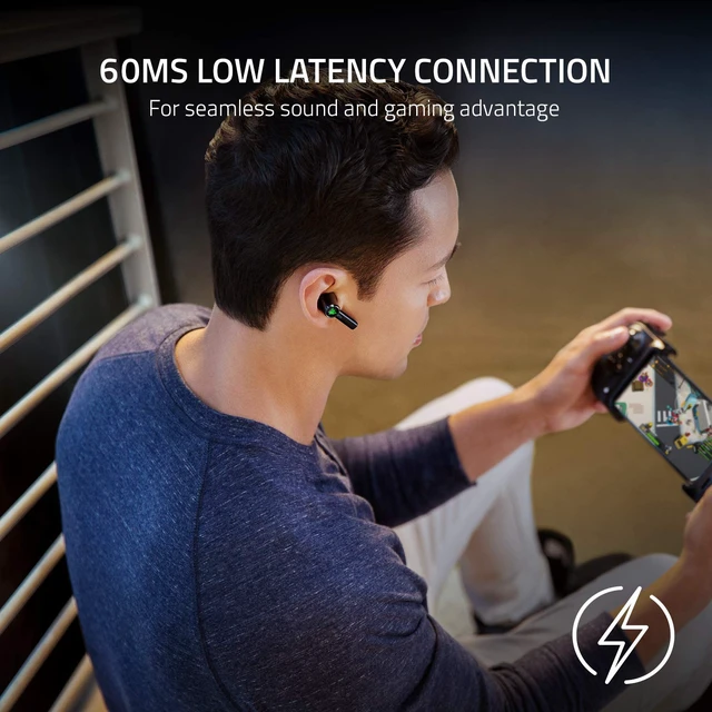 Alt view image 4 of 7 - Hammerhead True Wireless Pro Bluetooth Gaming Earbuds: THX Certified - Advanced Hybrid Active Noise Cancellation - 60ms Low-Latency - Touch Enabled - <20 Hr Battery Life - Classic Black