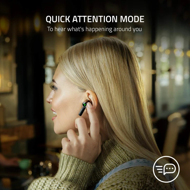 Alt view image 5 of 7 - Hammerhead True Wireless Pro Bluetooth Gaming Earbuds: THX Certified - Advanced Hybrid Active Noise Cancellation - 60ms Low-Latency - Touch Enabled - <20 Hr Battery Life - Classic Black