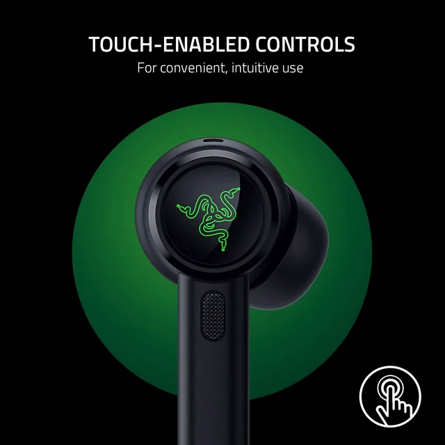 Alt view image 6 of 7 - Hammerhead True Wireless Pro Bluetooth Gaming Earbuds: THX Certified - Advanced Hybrid Active Noise Cancellation - 60ms Low-Latency - Touch Enabled - <20 Hr Battery Life - Classic Black