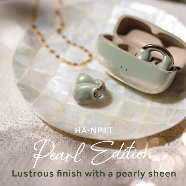 Alt view image 3 of 7 - Nearphones Pearl Edition - Earcuff True Wireless Earbuds with Shiny Arch, Comfortable fit, Multipoint Connection, Bluetooth 5.3, 24H Battery Life - HANP1T-GN (Salty Olive)