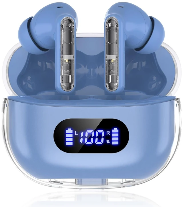 Main image of Blue Wireless Earbuds P1 PRO, Earphones Wireless Bluetooth Headphones with Clear Call Mics Ear Buds, Comfortable Fit, IPX7 Waterproof Long Battery Life, 30H Playtime for Sports Workout
