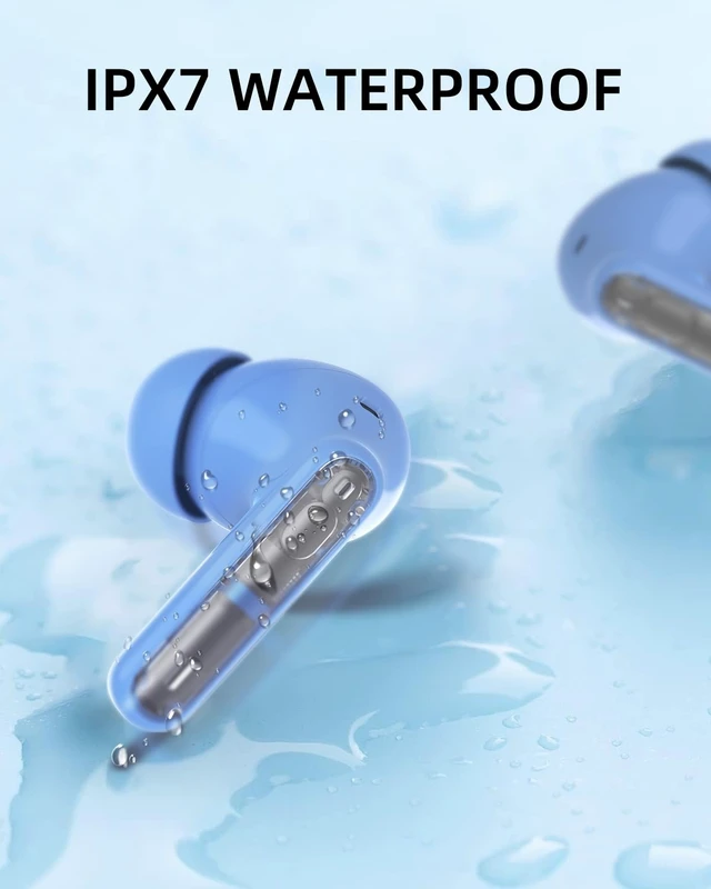 Alt view image 6 of 7 - Blue Wireless Earbuds P1 PRO, Earphones Wireless Bluetooth Headphones with Clear Call Mics Ear Buds, Comfortable Fit, IPX7 Waterproof Long Battery Life, 30H Playtime for Sports Workout