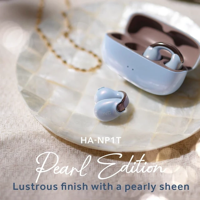 Alt view image 3 of 7 - Nearphones Pearl Edition - Earcuff True Wireless Earbuds with Shiny Arch, Comfortable fit, Multipoint Connection, Bluetooth 5.3, 24H Battery Life - HANP1T-AN (Eternal Blue)