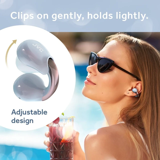Alt view image 4 of 7 - Nearphones Pearl Edition - Earcuff True Wireless Earbuds with Shiny Arch, Comfortable fit, Multipoint Connection, Bluetooth 5.3, 24H Battery Life - HANP1T-AN (Eternal Blue)
