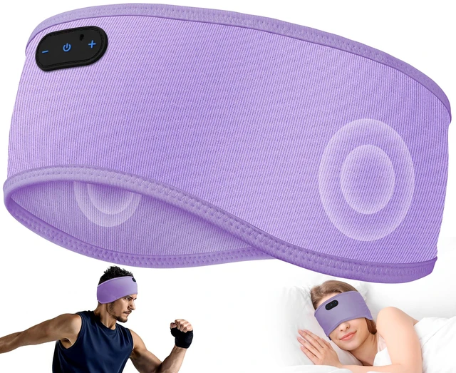 Main image of Sleep Headphones Bamboo Bluetooth Headband for Side Sleepers Sleeping Headbands Wireless Sports Earphones Sweat Resistant Earbuds for Workout Running Cool Gadgets Unique Gifts for Women