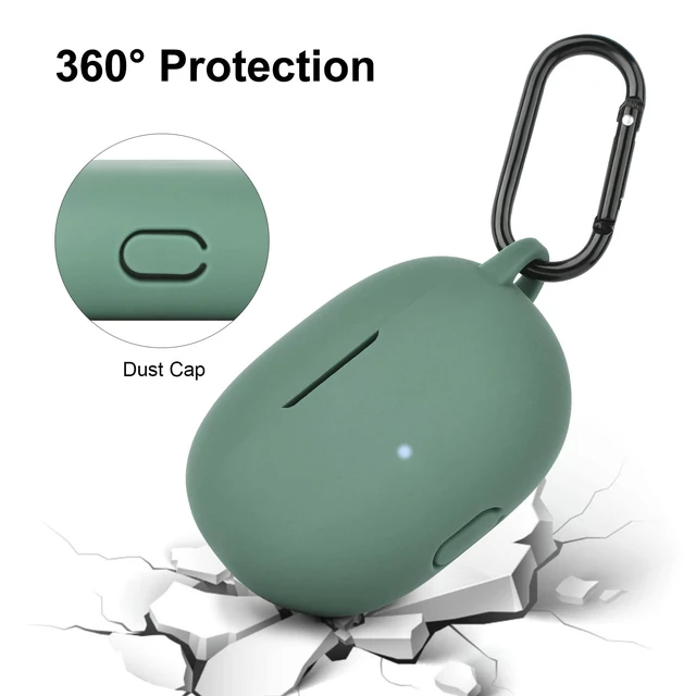 Alt view image 3 of 5 - Silicone Case Compatible with Beats Studio Buds Case 2021 Soft Protective Cover for Beats Wireless Earbuds with Keychain (Cactus Green)
