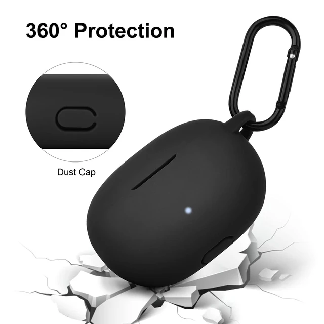 Alt view image 3 of 7 - Silicone Case Compatible with Beats Studio Buds Case 2021 Soft Protective Cover for Beats Wireless Earbuds with KeychainBlack