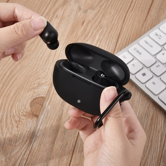 Alt view image 5 of 7 - Silicone Case Compatible with Beats Studio Buds Case 2021 Soft Protective Cover for Beats Wireless Earbuds with KeychainBlack