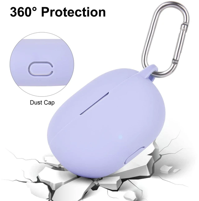 Alt view image 3 of 7 - Silicone Case Compatible with Beats Studio Buds Case 2021 Soft Protective Cover for Beats Wireless Earbuds with Keychain (Lilac)