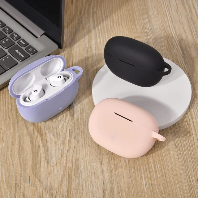 Alt view image 7 of 7 - Silicone Case Compatible with Beats Studio Buds Case 2021 Soft Protective Cover for Beats Wireless Earbuds with Keychain (Lilac)