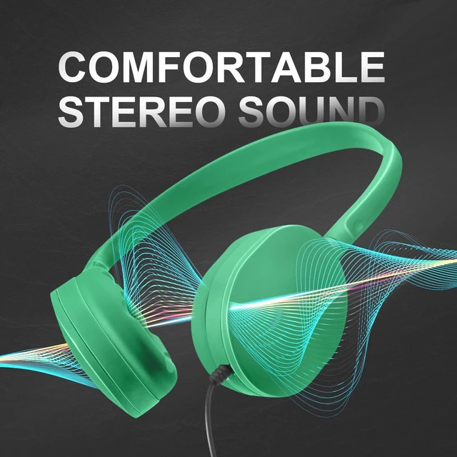 Alt view image 3 of 7 - 30 Pack Wired Headphones, Adjustable On Ear Headphones, Multi-colors with Stereo, Earbuds for Schools, Laptop, Travel, Plane, Tablet