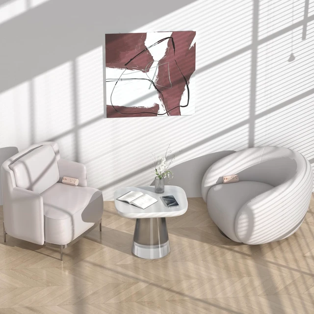 Alt view image 6 of 7 - Couch Charging Station, Sofa Outlet with 2 AC Outlets 3USB Ports PD20W USB C & 1050J Surge Protection, 6ft Flat Power Cord for Furniture Couch. ETL Listed. Pink