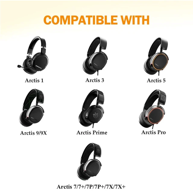 Alt view image 2 of 7 - Arctis 7/5/3/1 Earpads Cooling Gel Arctis 9X/Pro Ear Cushions Upgrade Ear Pads Parts Replacement for SteelSeries Arctis 1/3/5/7/7+/7P/7P+/7X/7X+/9/9X/Pro/Prime Headsets