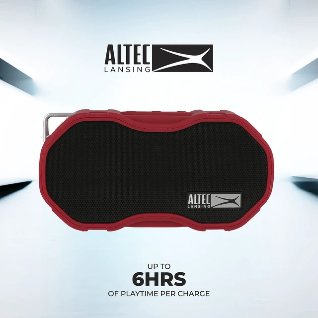 Alt view image 3 of 7 - Baby Boom Waterproof Bluetooth Speaker, Wireless & Portable for Travel & Outdoor Use, Deep Bass & Loud Sound, 1 Pack (Red)