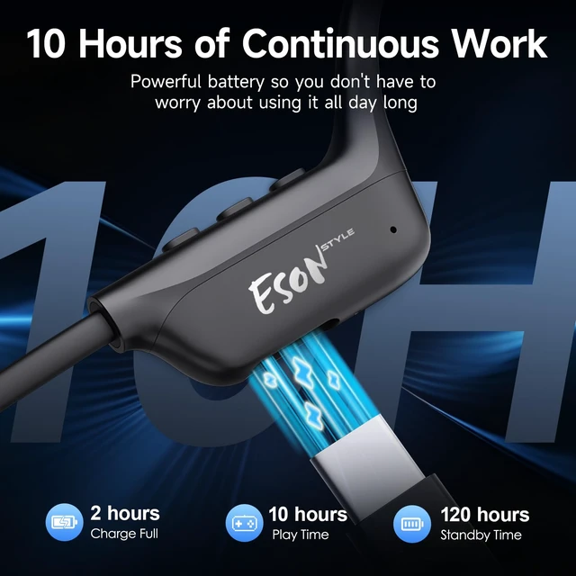 Alt view image 7 of 7 - Bone Conduction Headphones Bluetooth 6.0 - IPX7 Waterproof Bone Conduction, Bluetooth 6.0, IPX7 Waterproof, Wireless Headphones